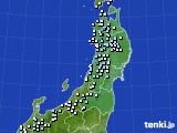東北地方のアメダス実況(降水量)(2017年04月19日)