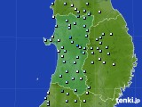 秋田県のアメダス実況(降水量)(2017年04月19日)