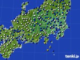 関東・甲信地方のアメダス実況(風向・風速)(2017年04月19日)