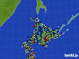 北海道地方のアメダス実況(日照時間)(2017年04月20日)