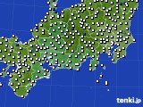 2017年04月21日の東海地方のアメダス(風向・風速)