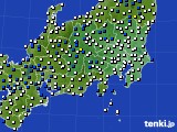 関東・甲信地方のアメダス実況(風向・風速)(2017年04月22日)