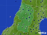 山形県のアメダス実況(風向・風速)(2017年04月22日)