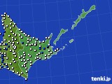 道東のアメダス実況(風向・風速)(2017年04月23日)