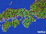 近畿地方のアメダス実況(日照時間)(2017年04月24日)