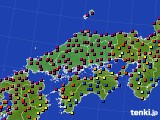 中国地方のアメダス実況(日照時間)(2017年04月24日)