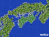 四国地方のアメダス実況(風向・風速)(2017年04月24日)