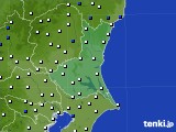 茨城県のアメダス実況(風向・風速)(2017年04月24日)