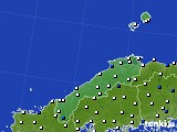 2017年04月24日の島根県のアメダス(風向・風速)