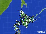 北海道地方のアメダス実況(風向・風速)(2017年04月25日)