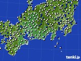 2017年04月25日の東海地方のアメダス(風向・風速)
