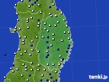 岩手県のアメダス実況(風向・風速)(2017年04月25日)