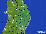 2017年04月25日の岩手県のアメダス(風向・風速)