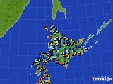 北海道地方のアメダス実況(日照時間)(2017年04月27日)