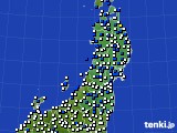 2017年04月27日の東北地方のアメダス(風向・風速)