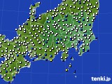 関東・甲信地方のアメダス実況(風向・風速)(2017年04月28日)