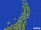 2017年04月30日の東北地方のアメダス(風向・風速)