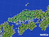 中国地方のアメダス実況(風向・風速)(2017年05月01日)