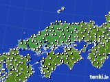 2017年05月05日の中国地方のアメダス(風向・風速)