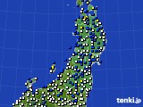 東北地方のアメダス実況(風向・風速)(2017年05月07日)