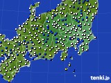 関東・甲信地方のアメダス実況(風向・風速)(2017年05月07日)