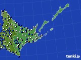 道東のアメダス実況(風向・風速)(2017年05月08日)