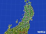 2017年05月11日の東北地方のアメダス(気温)