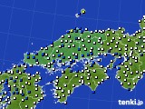 中国地方のアメダス実況(風向・風速)(2017年05月11日)