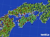 四国地方のアメダス実況(日照時間)(2017年05月13日)