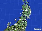 東北地方のアメダス実況(風向・風速)(2017年05月13日)