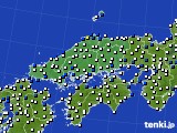 2017年05月14日の中国地方のアメダス(風向・風速)