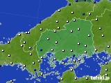 2017年05月15日の広島県のアメダス(風向・風速)