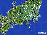 関東・甲信地方のアメダス実況(風向・風速)(2017年05月16日)