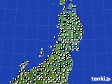 東北地方のアメダス実況(風向・風速)(2017年05月17日)