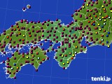 近畿地方のアメダス実況(日照時間)(2017年05月18日)