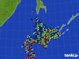 北海道地方のアメダス実況(日照時間)(2017年05月21日)