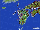 九州地方のアメダス実況(日照時間)(2017年05月21日)