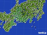 東海地方のアメダス実況(風向・風速)(2017年05月22日)