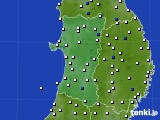 秋田県のアメダス実況(風向・風速)(2017年05月22日)