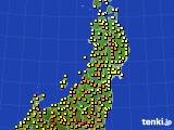 2017年05月23日の東北地方のアメダス(気温)