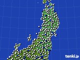 東北地方のアメダス実況(風向・風速)(2017年05月23日)