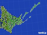 道東のアメダス実況(風向・風速)(2017年05月23日)