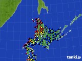 北海道地方のアメダス実況(日照時間)(2017年05月25日)