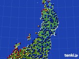 東北地方のアメダス実況(日照時間)(2017年05月25日)