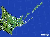 道東のアメダス実況(風向・風速)(2017年06月03日)
