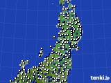 2017年06月04日の東北地方のアメダス(風向・風速)