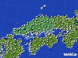 中国地方のアメダス実況(風向・風速)(2017年06月04日)