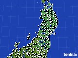 東北地方のアメダス実況(風向・風速)(2017年06月05日)