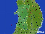 秋田県のアメダス実況(日照時間)(2017年06月10日)