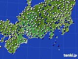 東海地方のアメダス実況(風向・風速)(2017年06月10日)
